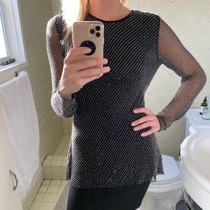 Embellished Pearl Top with Open Back